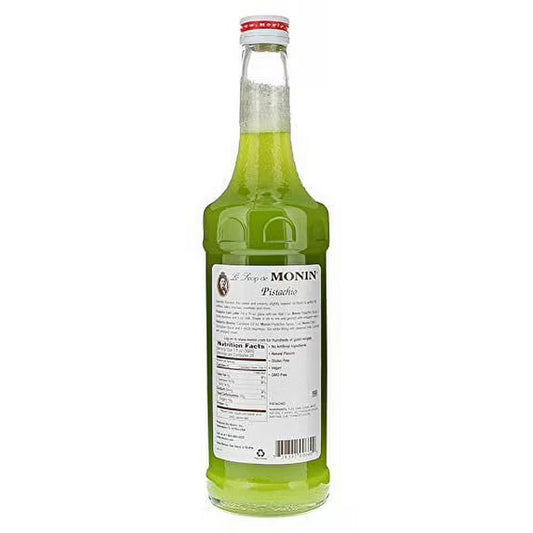 Monin - Pistachio Syrup, Rich and Roasted Pistachio Flavor, Great for Lattes, Mochas, and Dessert Cocktails, Non-GMO, Gluten-Free (750 ml)