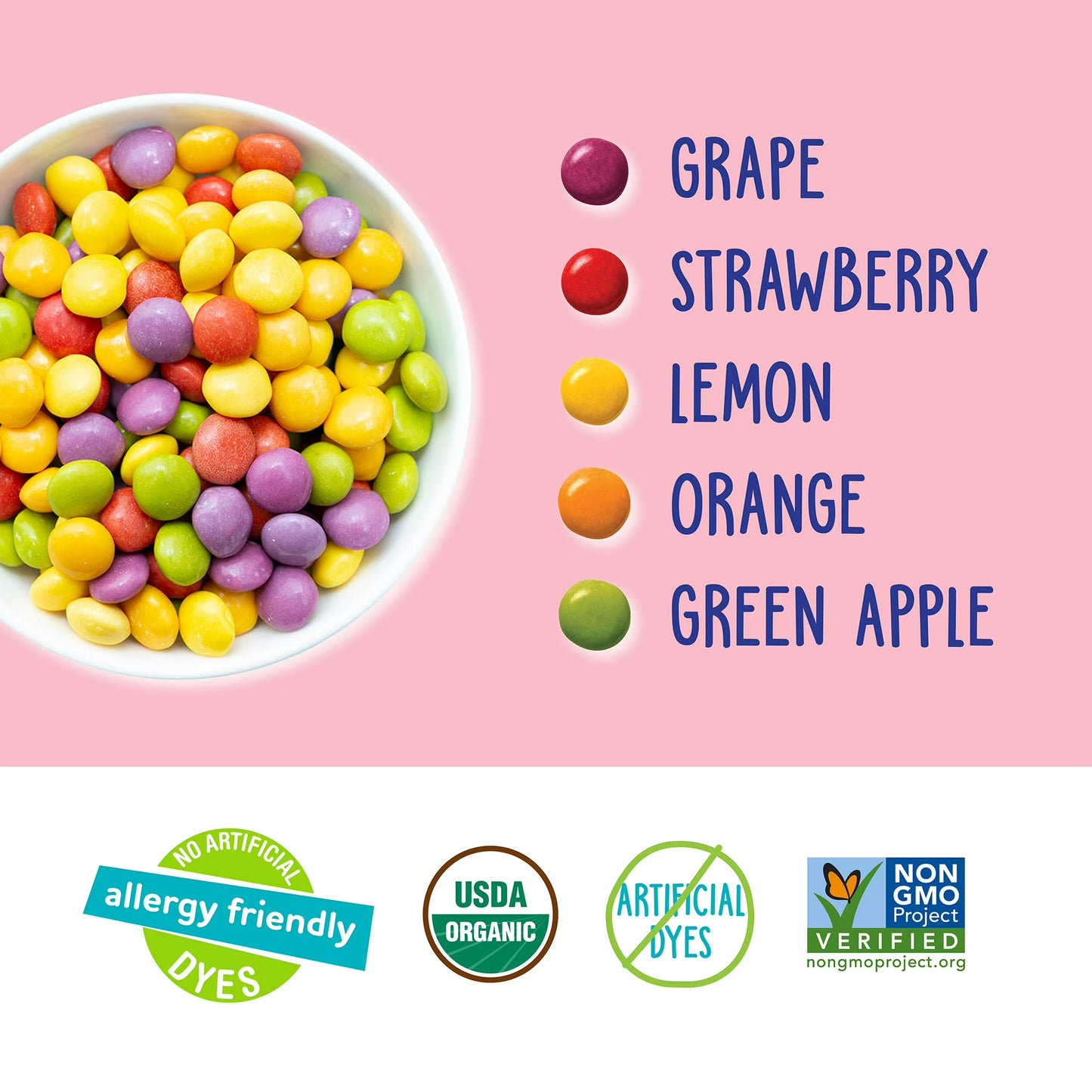 YumEarth Organic Giggles, Assorted Flavors Chewy Candy, Gluten Free, 5 oz Bag, Allergy Friendly