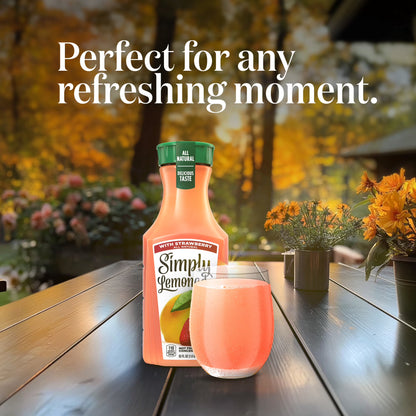 Simply Lemonade with Strawberry Bottle, 52 fl oz