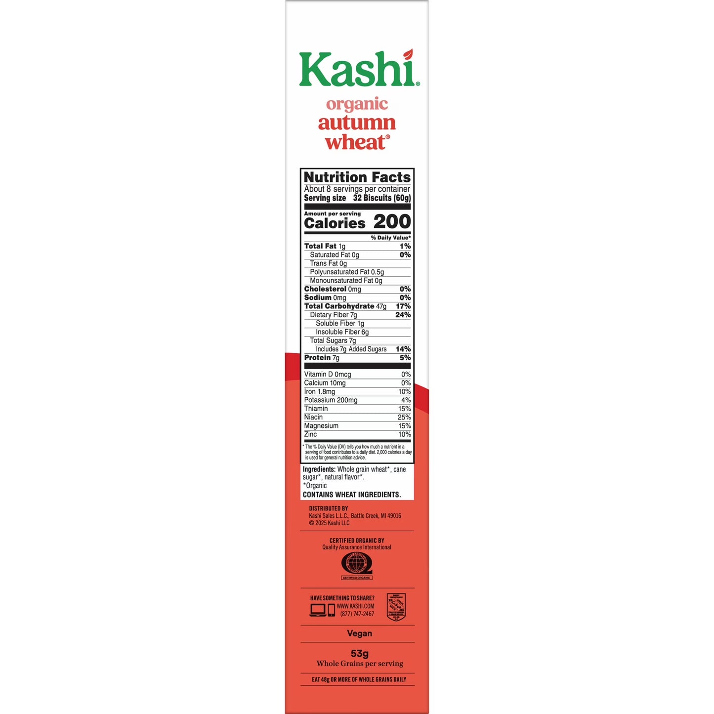 Kashi Autumn Wheat Breakfast Cereal Box, 18 oz