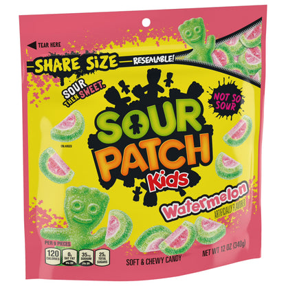 SOUR PATCH KIDS Watermelon Soft & Chewy Gummy Candy, Share Size, 12 oz