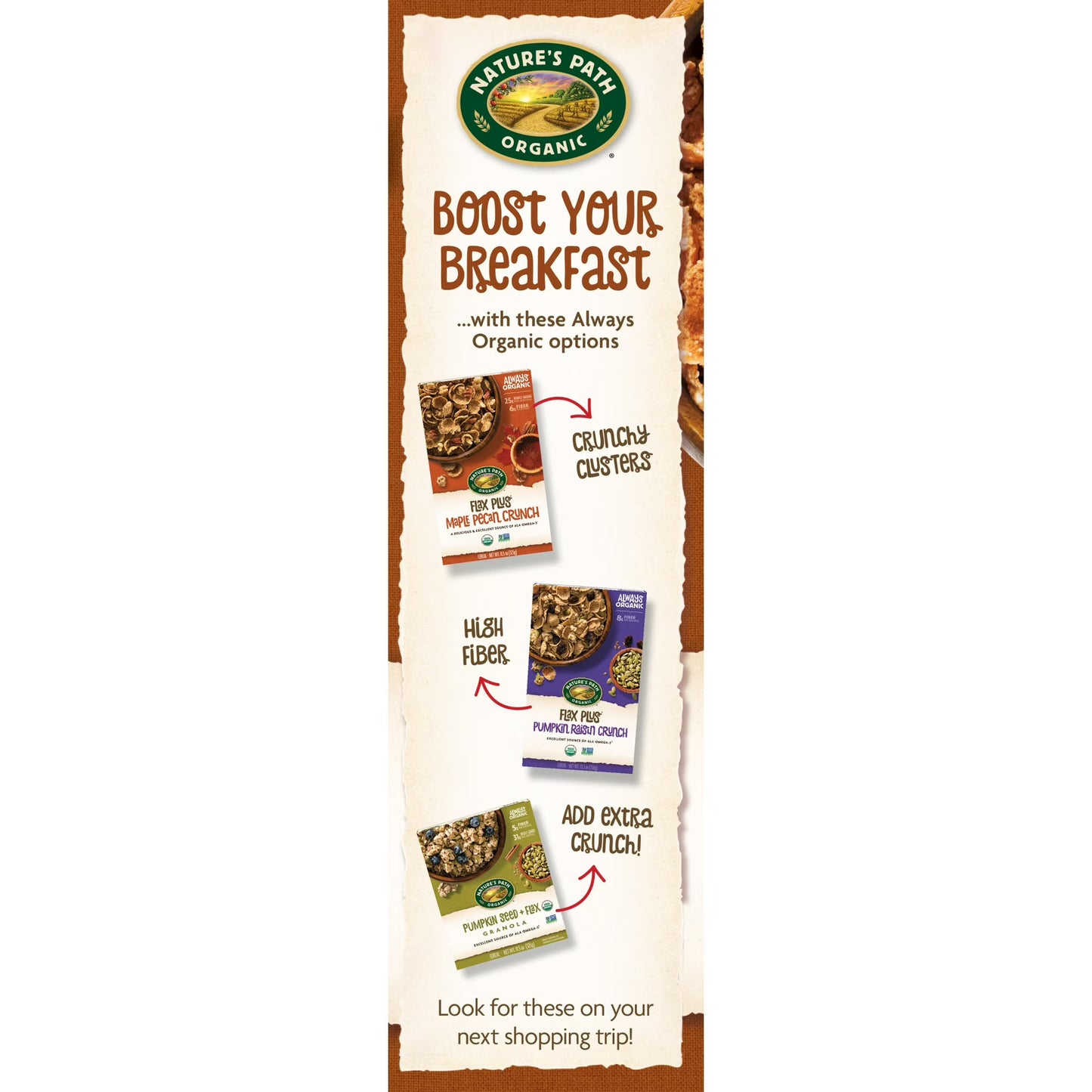 Nature's Path Organic Breakfast Cereal, Heritage Flakes, 33.5oz Box