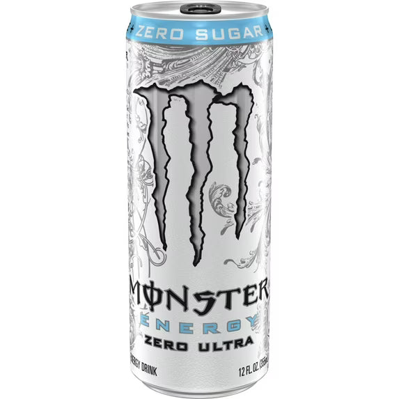 Monster Energy, Zero Ultra, Sugar Free Energy Drink, 4 Pack - 12 Fl Oz
