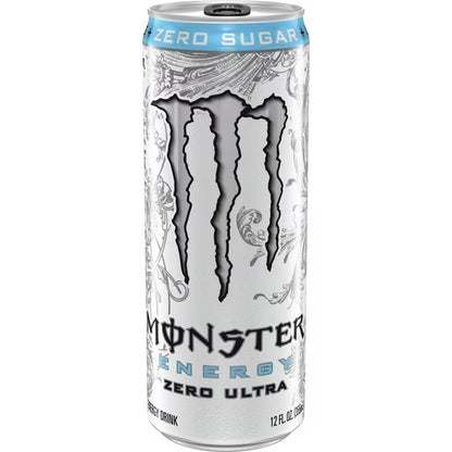Monster Energy, Zero Ultra, Sugar Free Energy Drink, 4 Pack - 12 Fl Oz