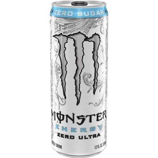 Monster Energy, Zero Ultra, Sugar Free Energy Drink, 4 Pack - 12 Fl Oz