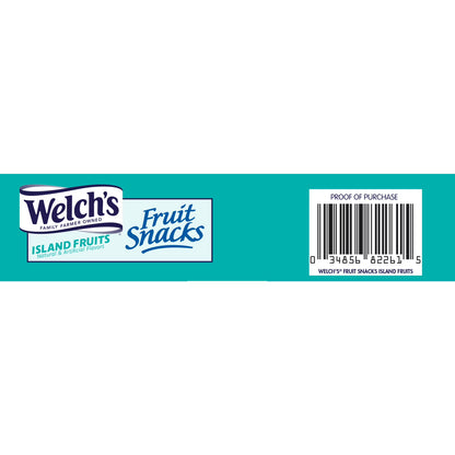 Welch's Fruit Snacks Gluten-Free Island Fruits Soft Fruit Snacks, .8 oz, 22 Count