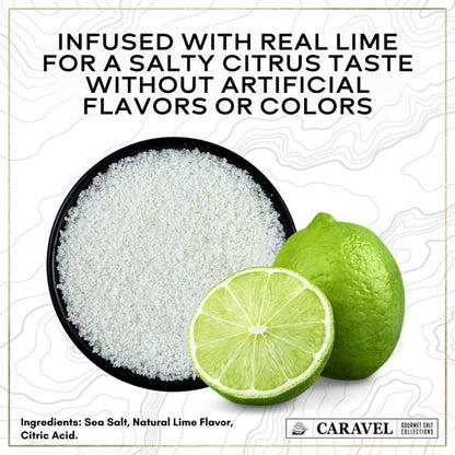 Caravel Gourmet Lime Sea Salt - 5 Ounce by Sea Salt Superstore Gluten-Free