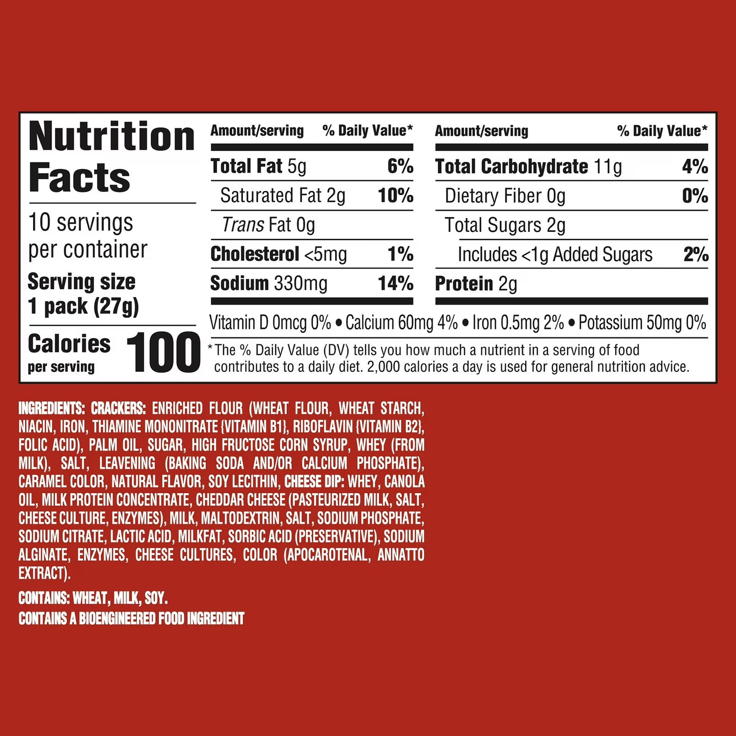Handi-Snacks RITZ Crackers 'N Cheesy Dip Snack Packs, 10 Snack Packs