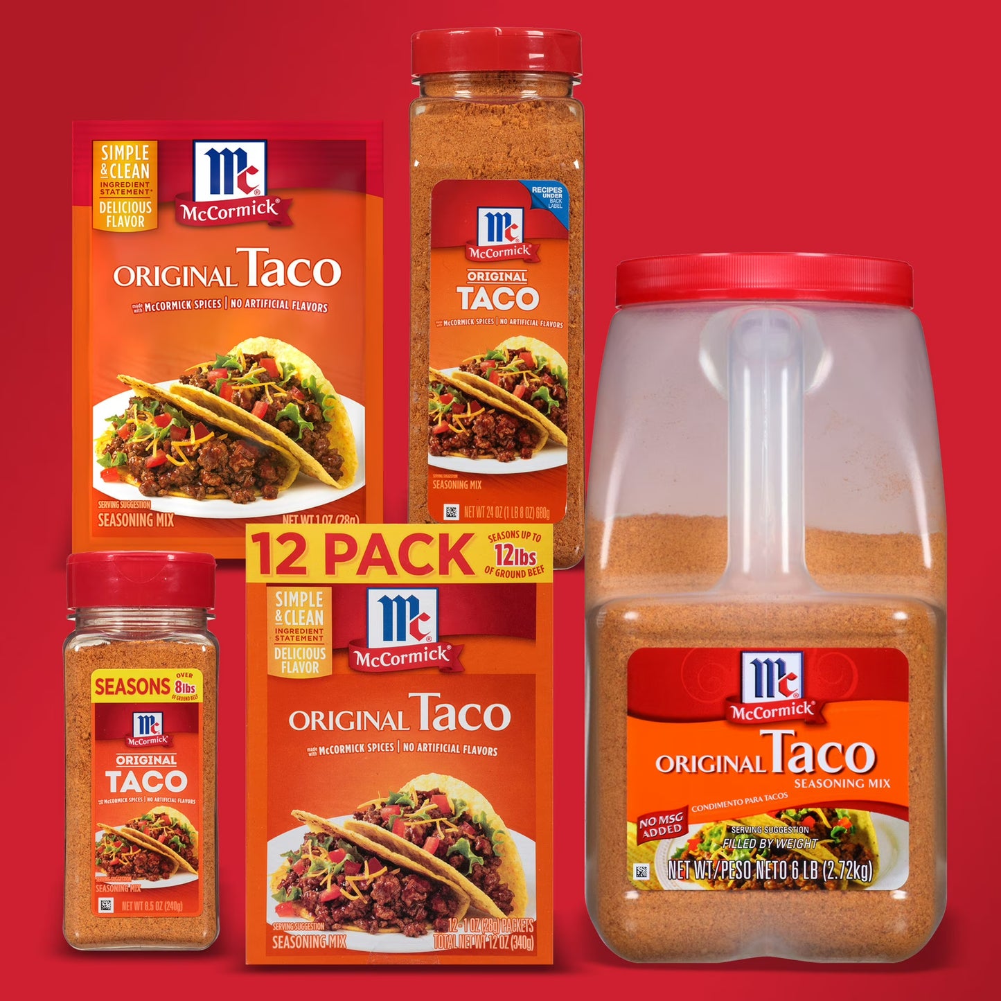 McCormick Original Taco Seasoning Mix, 1.0 oz Packet