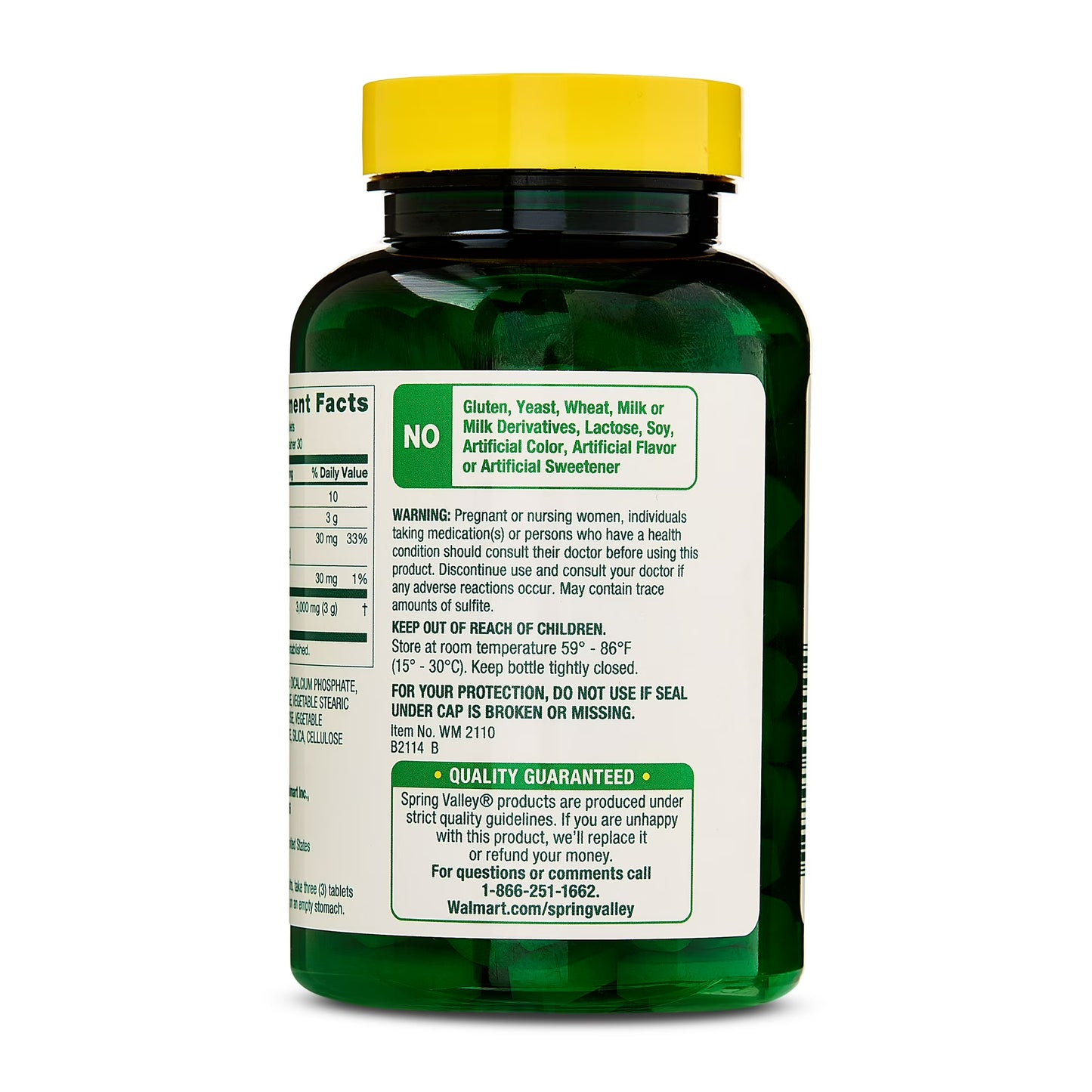 Spring Valley Collagen Type 1 & 3 Plus Vitamin C Hair/Skin/Nails Supplement Tablets, 1,000 mg, 90 Count
