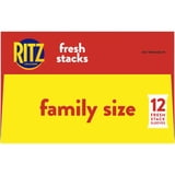 RITZ Fresh Stacks Original Crackers, Travel Snacks, Family Size, 17.8 oz (12 Multi Snack Packs)