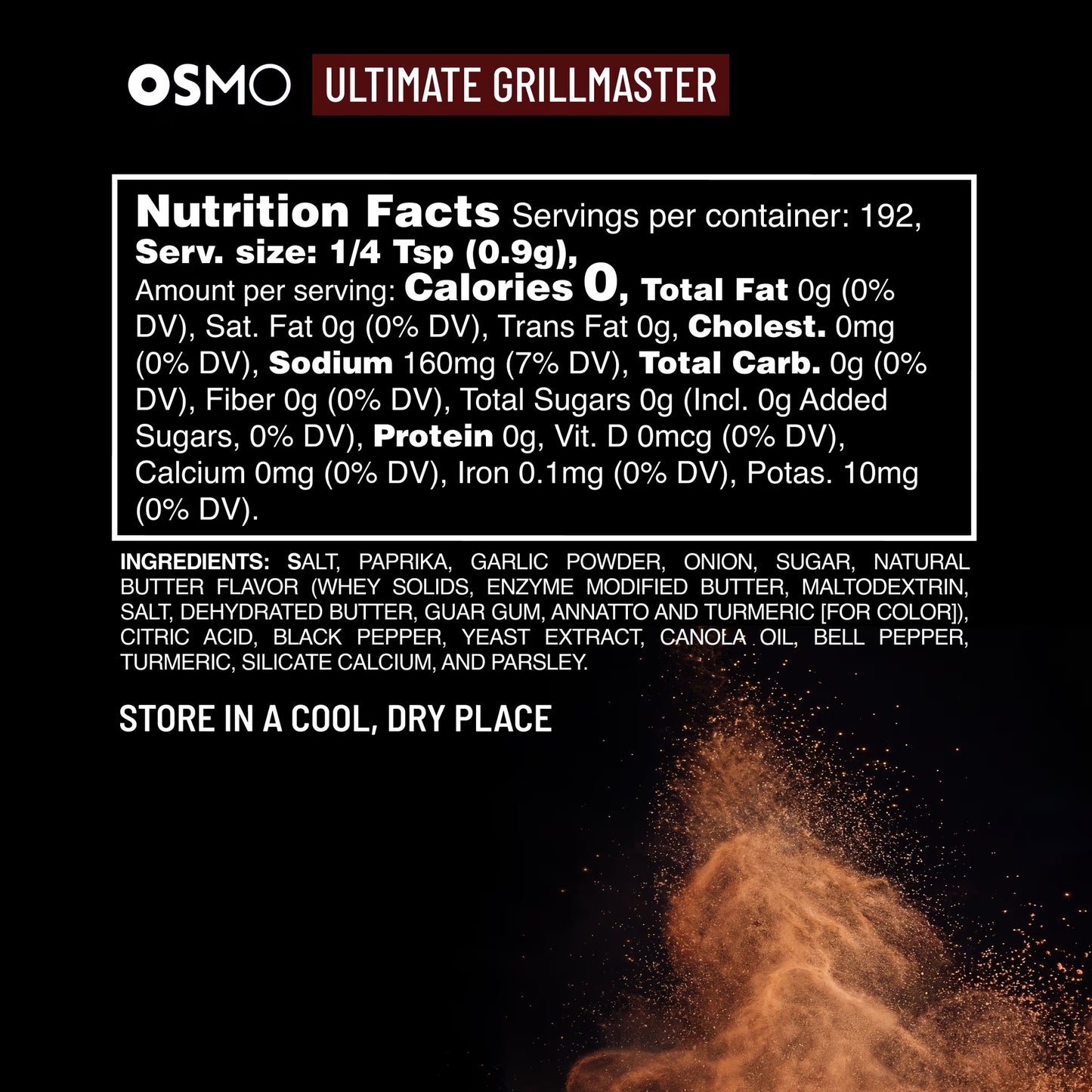 Osmo Ultimate Grillmaster Blend, Chef-Crafted Michelin-Star Quality Seasoning, 4.7 oz Powder