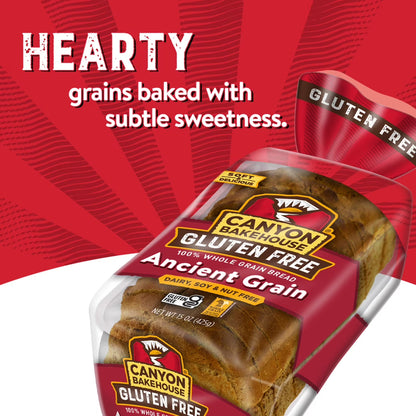 Canyon Bakehouse Ancient Grain Gluten Free Bread, 100% Whole Grain Sandwich Bread, Fresh, 15 oz