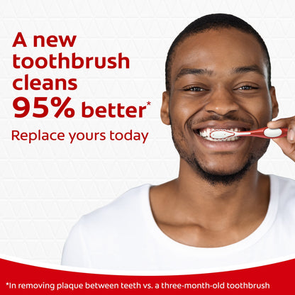 Colgate 360 Advanced Whitening Toothbrush Pack, Medium Adult Toothbrushes, 2 Pack