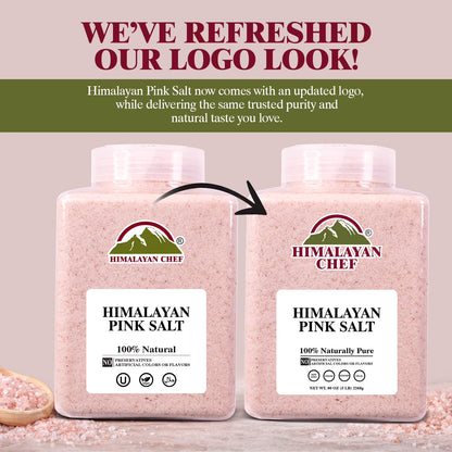 Himalayan Chef Himalayan Pink Salt Fine Grain, Plastic Jar-5 lbs