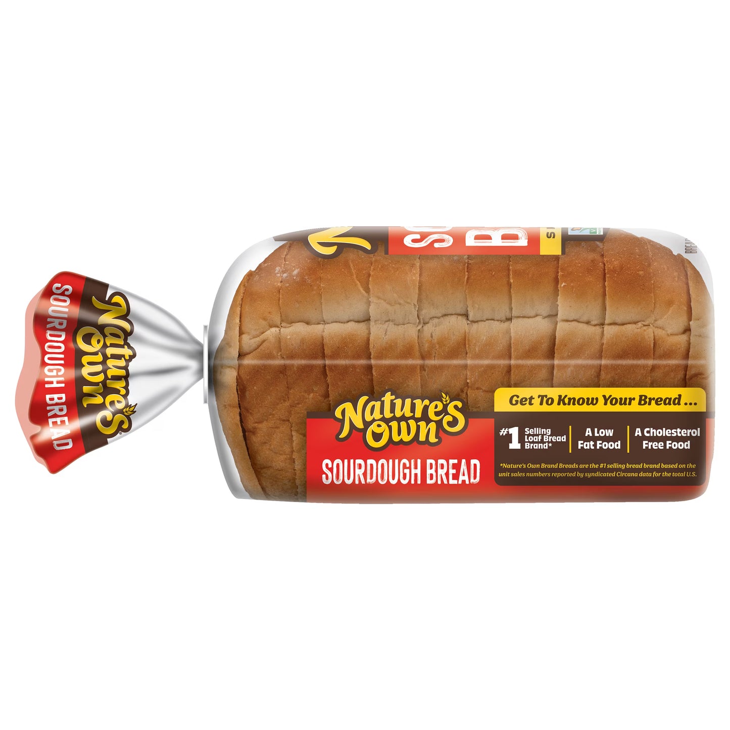 Nature's Own Sourdough, Small Loaf Size, Non-GMO Sliced Sourdough Sandwich Bread, 12 oz Loaf