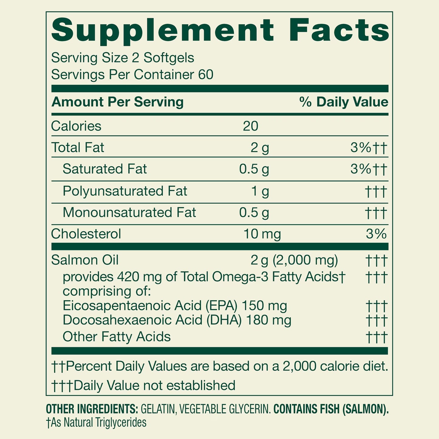 Spring Valley Norwegian Salmon Dietary Supplement Softgels for Heart Health, 1000 mg, 120 Count