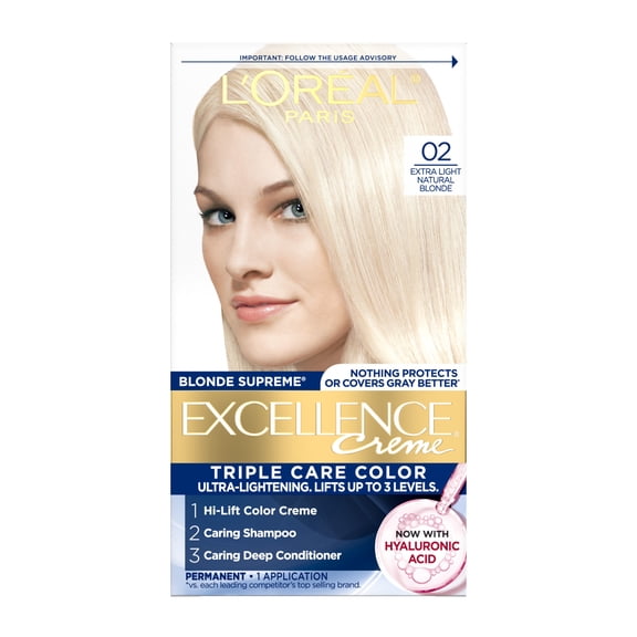L'Oreal Paris Excellence Creme Permanent Hair Color, Triple Protection, 1 Kit