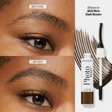 Revlon PhotoReady Lifting Brow Gel, Tinted Eyebrow Lamination, 804 Rich Dark Brown, 0.23 fl oz