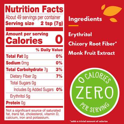 Truvia Sweet Complete Granulated Calorie-Free Sweetener from The Monk Fruit, 12 oz
