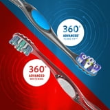 Colgate 360 Advanced Whitening Medium Toothbrushes, Manual Toothbrush Pack, 6 Count