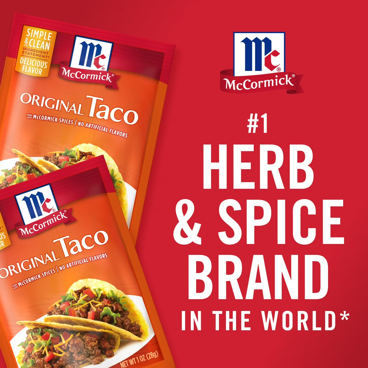 McCormick Original Taco Seasoning Mix, 1.0 oz Packet