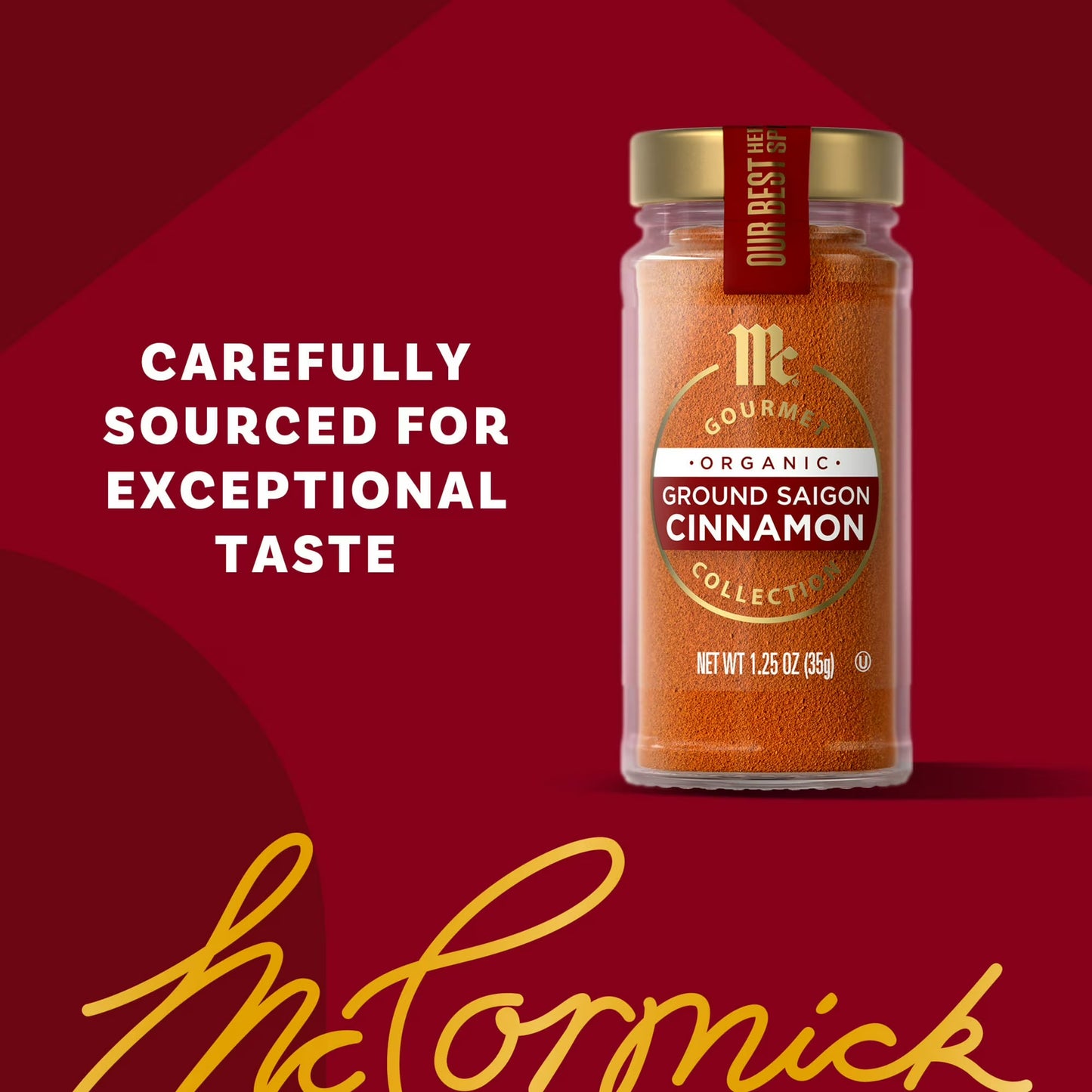 McCormick Gourmet Organic Ground Saigon Cinnamon, 1.25 oz Bottle
