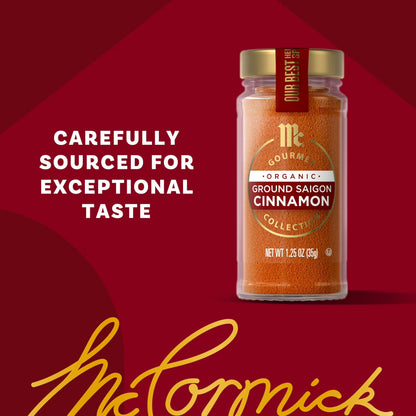 McCormick Gourmet Organic Ground Saigon Cinnamon, 1.25 oz Bottle