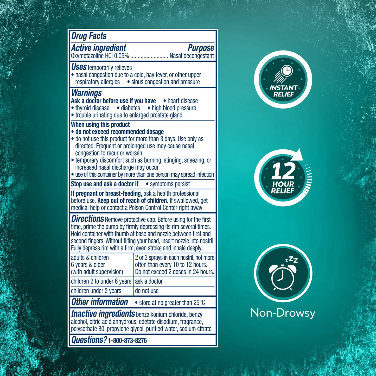 Vicks Sinex SEVERE CONGESTION VapoCOOL Nasal Spray, Sinus Medicine, 0.5 fl oz