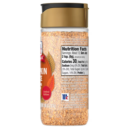 McCormick Pumpkin Spice Finishing Sugar, 3.66 oz Bottle