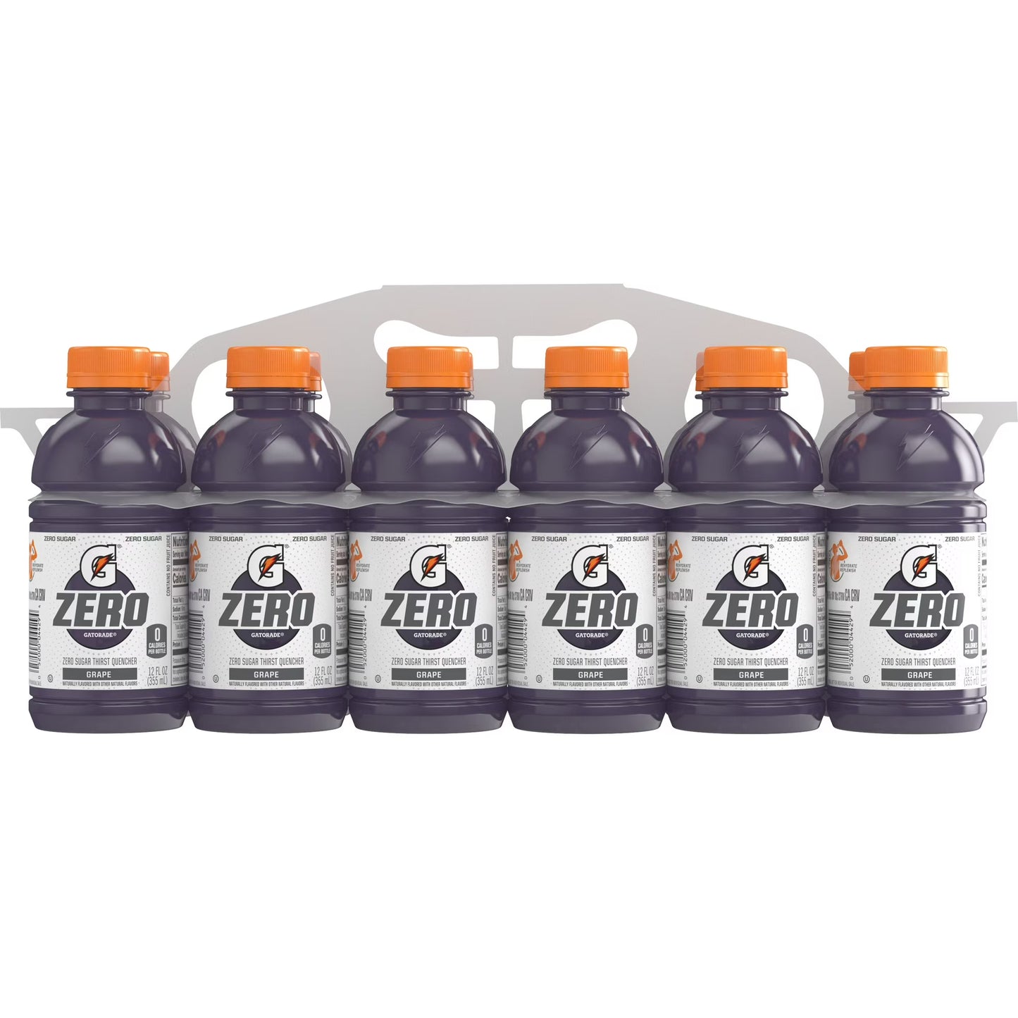 Gatorade Zero Sugar Thirst Quencher Grape Sports Drink, 12 fl oz, 12 Count Bottles