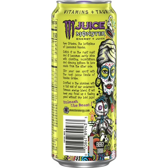 Juice Monster, Voodoo Grape, Juice + Energy Drink, 16 fl oz, 4 Pack