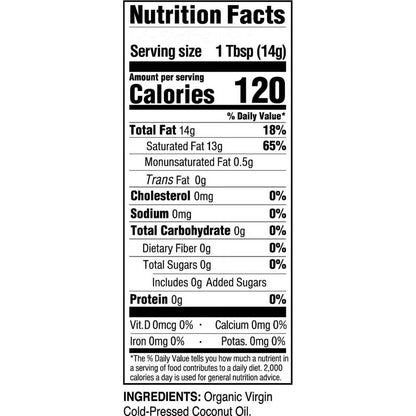Mountain High Organics Certified Organic Virgin Coconut Oil 1/128oz