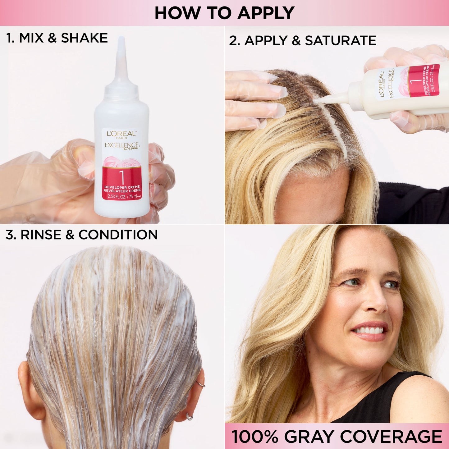L'Oreal Paris Excellence Creme Permanent Hair Color, Triple Protection, 1 Kit