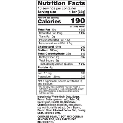 Nature Valley Biscuit Sandwiches, Chocolate Peanut Butter, Snack Bars, 10 Bars, 13.5 oz