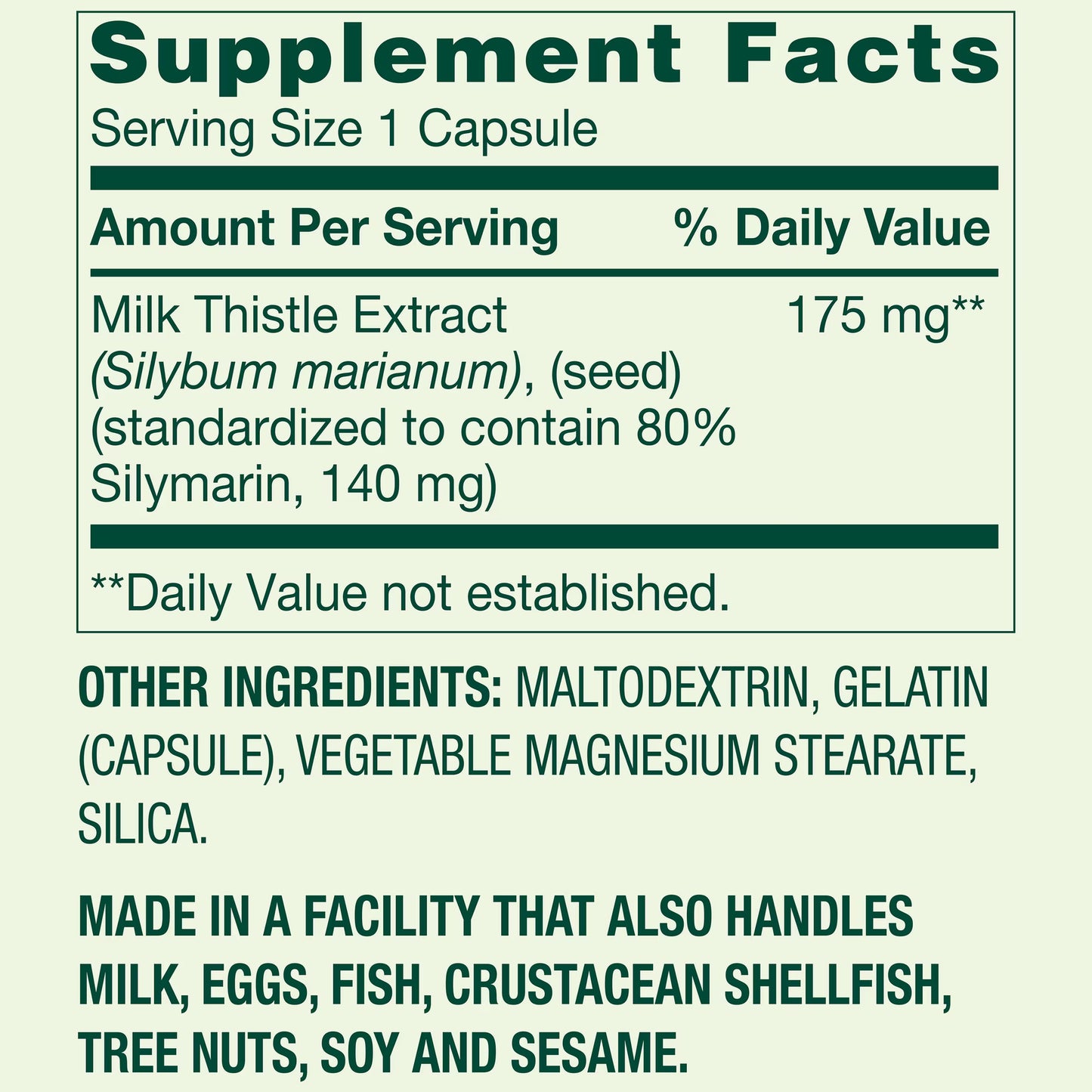 (3 pack) Spring Valley Standardized Extract Milk Thistle Dietary Supplement Capsules, 175 mg, 180 Gelatin Capsules