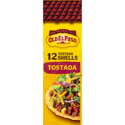 (10 pack) Old El Paso Tostada Shells, Gluten Free, Meal Prep, 12 Ct, 4.5 oz