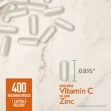 Member's Mark Vitamin C with Zinc Capsules, 400 ct.