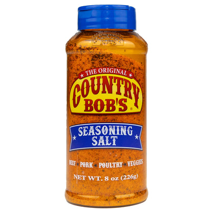 (2 pack) Country Bob's Seasoning Salt for Barbecue & Seasoning, 8oz