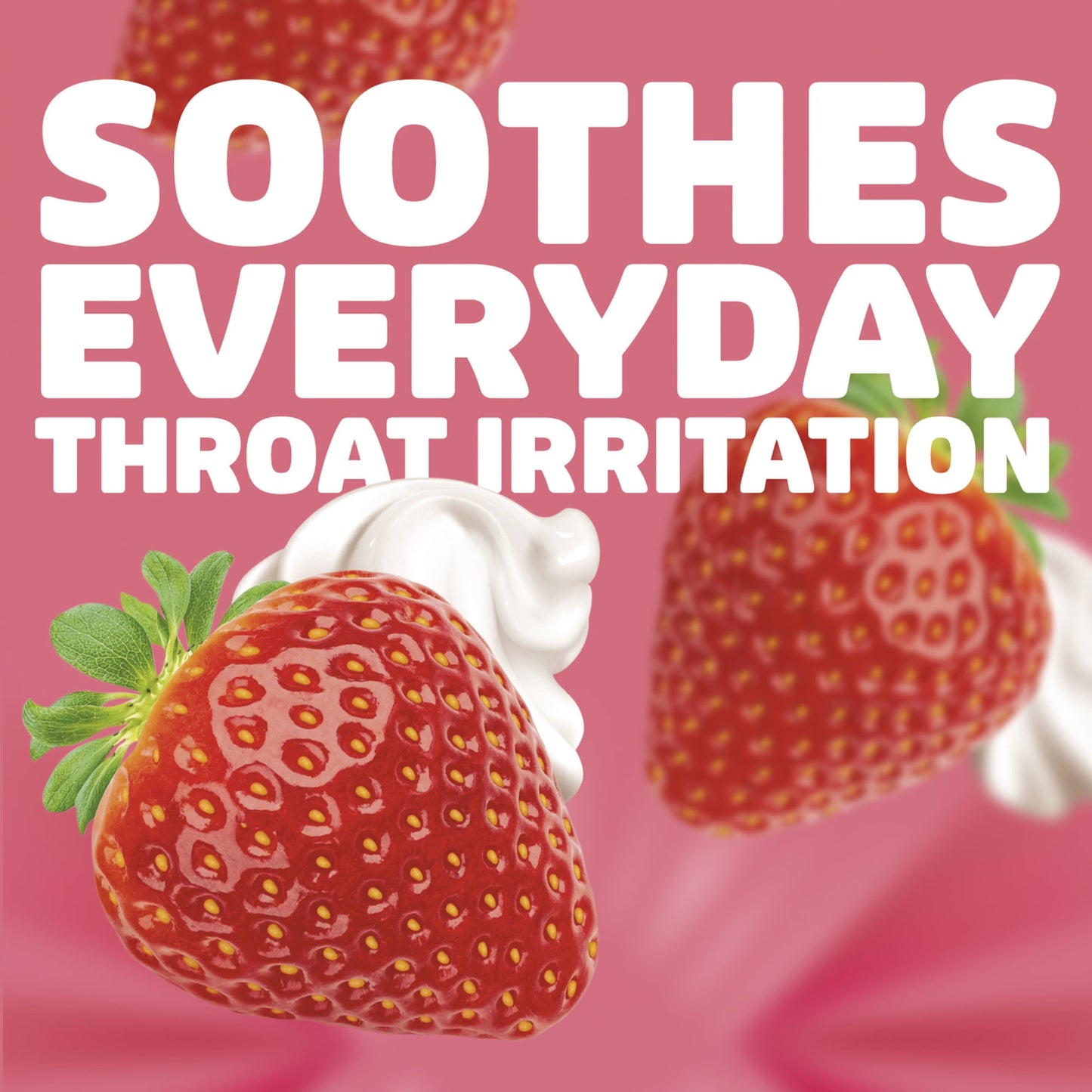 (3 pack) HALLS Soothing Creamy Strawberry Throat Drops, FSA/HSA Eligible, 25 Drops