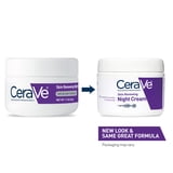 (2 pack) CeraVe Moisturizer Skin Renewing Night Face Cream with Peptides & Hyaluronic Acid for All Skin Types 1.7 oz