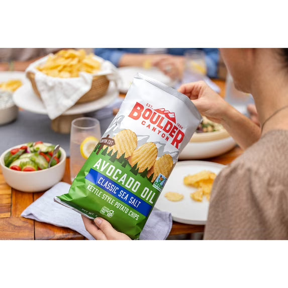 Boulder Canyon Avocado Oil, Sea Salt, Kettle Chips 7 oz bag