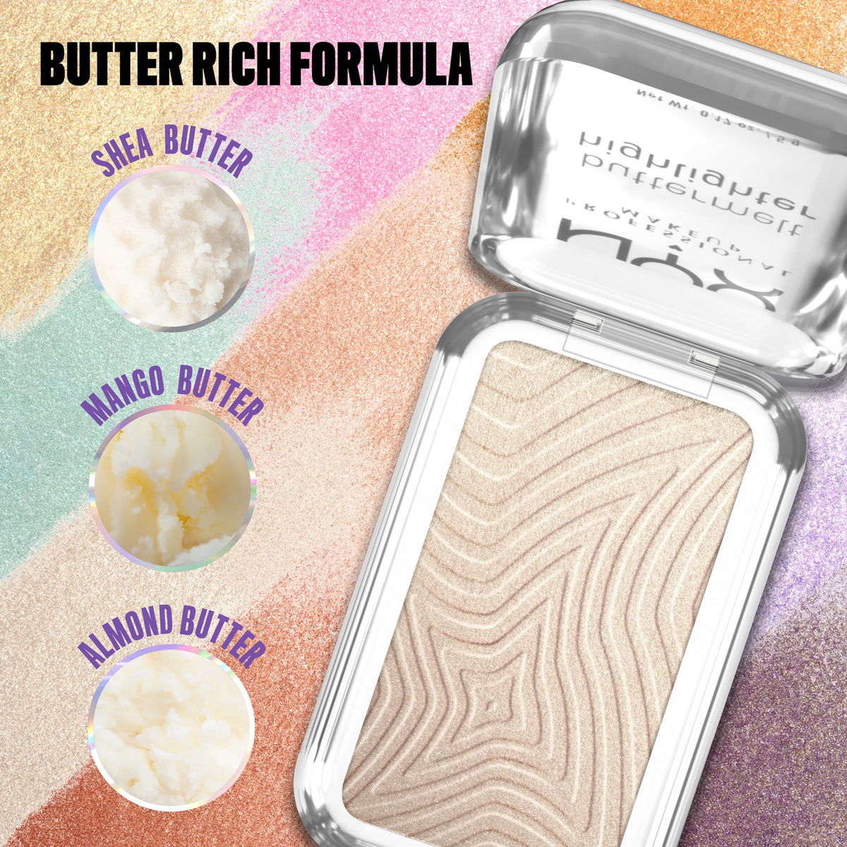 NYX Professional Makeup Buttermelt Powder Highlighter 12H Wear, Bright & Butta 05
