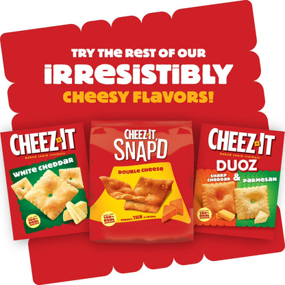 Cheez-It Grooves Sharp White Cheddar Crunchy Cheese Crackers, Snack Crackers, 9 oz