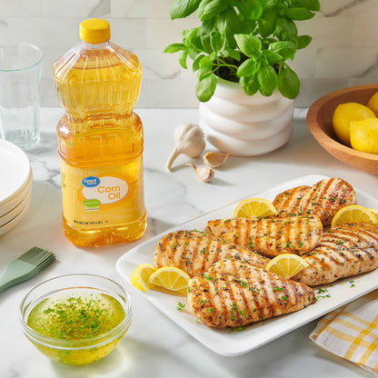 Great Value Corn Oil, Heart Healthy, Great for Frying, 48 fl oz Bottle
