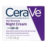 (2 pack) CeraVe Moisturizer Skin Renewing Night Face Cream with Peptides & Hyaluronic Acid for All Skin Types 1.7 oz
