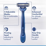 Gillette Sensor3 Comfort Men's Disposable Manual Razors, 12 Razors