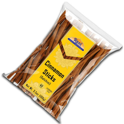 Rani Cinnamon Sticks 3.5oz (100g) - 18-22 Sticks - Strong Aroma, Perfect for Baking, Cooking & Beverages | 3+ Inches Length - Cassia Saigon Cinnamon from Vietnam | Kosher