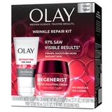 Olay Anti-Aging MSC Duo Pack: Micro-Sculpting Cream with Triple Collagen Peptide + Detoxifying Cleanser + Retinol Cleansing Melts, 12 Count