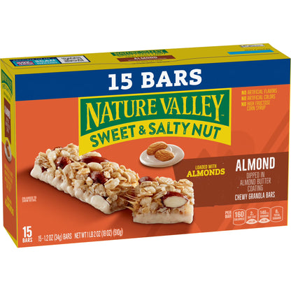 Nature Valley Sweet and Salty Nut Granola Bars, Almond, 15 Bars, 18 oz